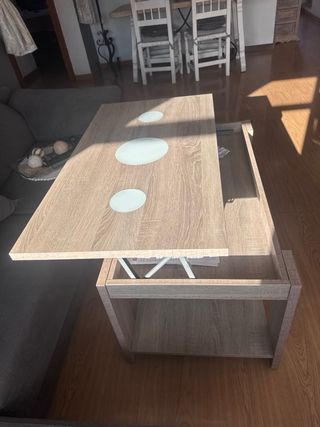 Mesa de centro madera y cristal