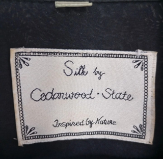 Camisa 100% Seda Negra Cedarwood State