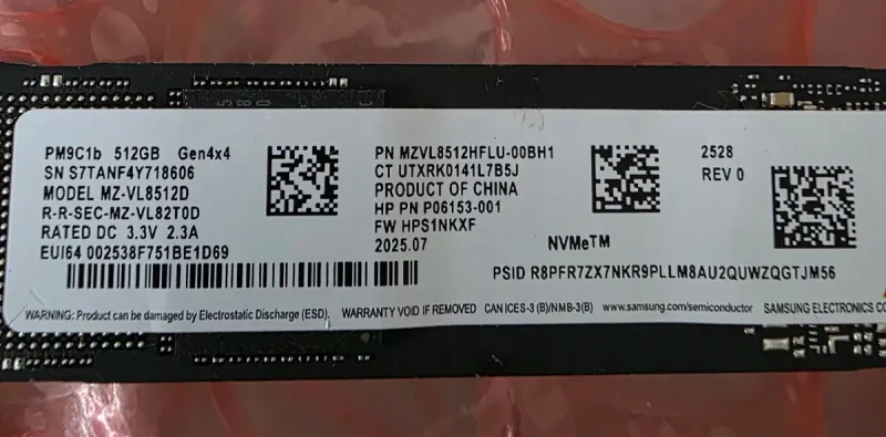 SSD 512GB M.2 Samsung afbeelding 2