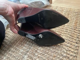 Botines cuña piel burdeos Minelli T.35