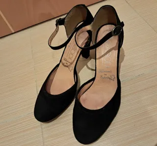 Zapatos ante negro talla 38