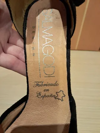 Zapatos ante negro talla 38