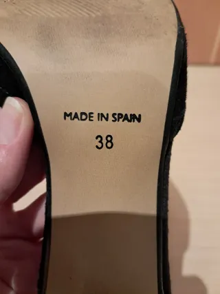 Zapatos ante negro talla 38