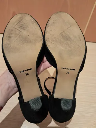 Zapatos ante negro talla 38