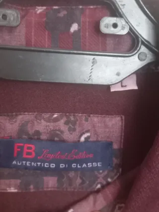 Camicia uomo FB bordeaux taglia L