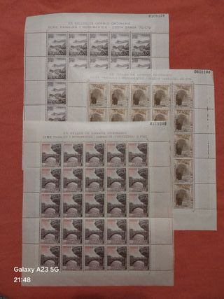 3 Hojas Sellos Correos España Nuevos