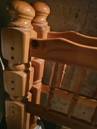 Cabeceros de cama de madera maciza, dos unidades