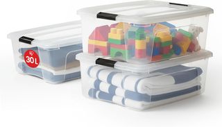 Iris Ohyama 3 scatole di stoccaggio con coperchi, 1