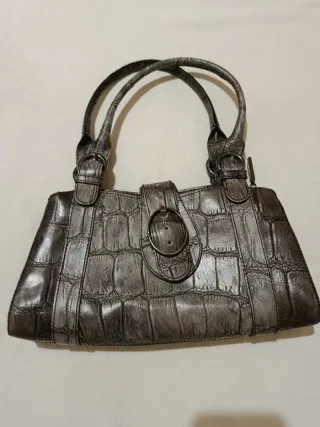 Borsa vintage effetto coccodrillo