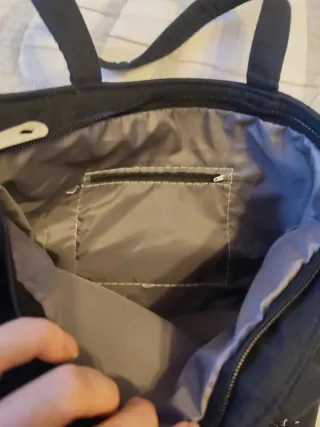 Bolso de lona negro con diseño París