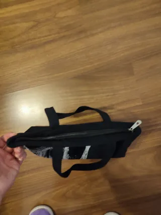 Bolso de lona negro con diseño París