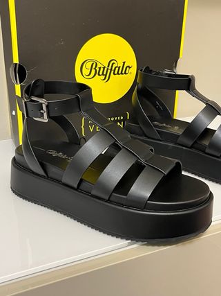 Sandali Buffalo Neri Tg 41