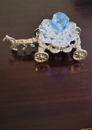 Carrozza Cristallo con Cavallo in metallo