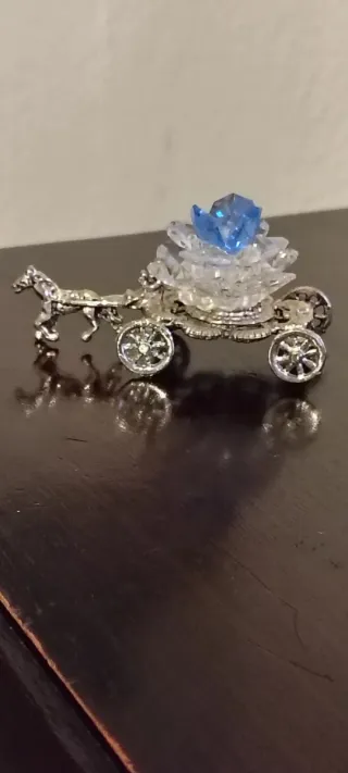 Carrozza Cristallo con Cavallo in metallo