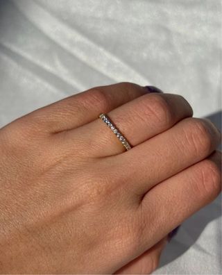 Anillo compromiso circonita oro