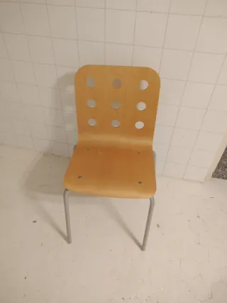 Silla Ikea Madera y Metal