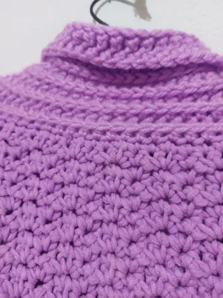 Rebeca de lana tejida a mano