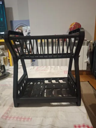 Escurridor Platos Elegante Negro