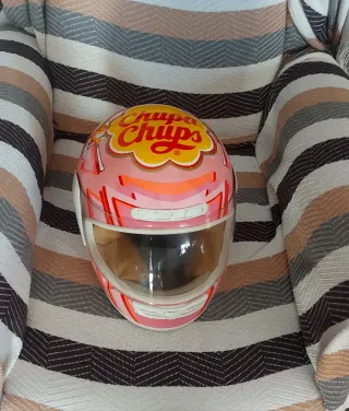 Casco Moto Chupa Chups Rosa