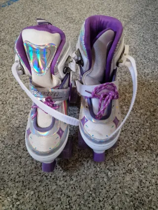 Patines infantiles ajustables morados