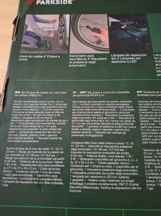 Llave de rueda con cojín y juego de mantenimiento