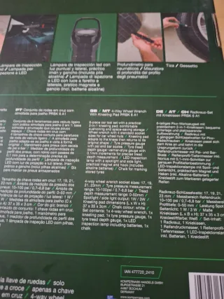 Llave de rueda con cojín y juego de mantenimiento