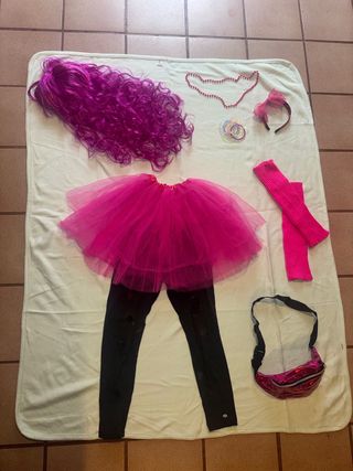 Disfraz Ochentero Talla S: Peluca, Tutú y Accesori