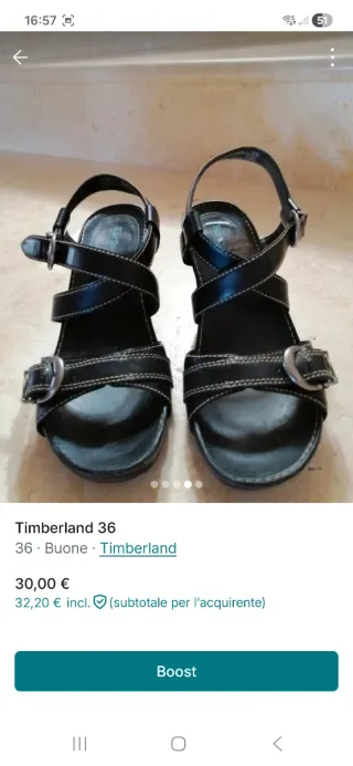 Sandali Timberland n.36 neri