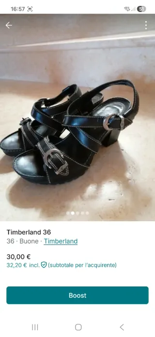 Sandali Timberland n.36 neri