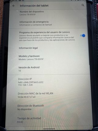Tablet Lenovo TB-8505F