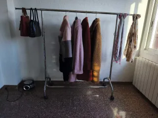 Burro perchero para ropa 120cm más 40cm a cada lad