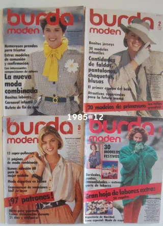 Revistas Burda año 1985 con patrones
