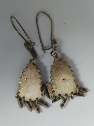 Pendientes Vintage Turquesa Plata 950 Nativos