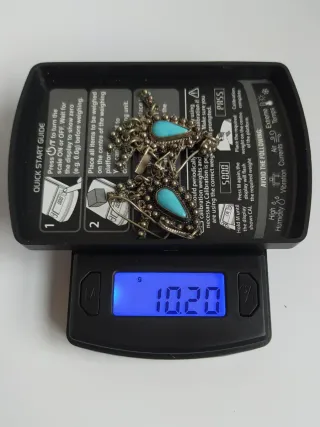 Pendientes Vintage Turquesa Plata 950 Nativos