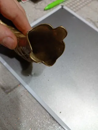 Stivale in ottone decorativo