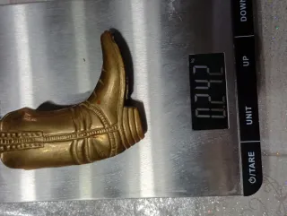 Stivale in ottone decorativo