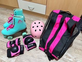 Patines niña Apollo + protecciones + casco