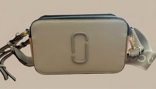 Bolso bandolera beige y naranja