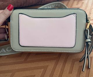 Bolso bandolera beige y naranja