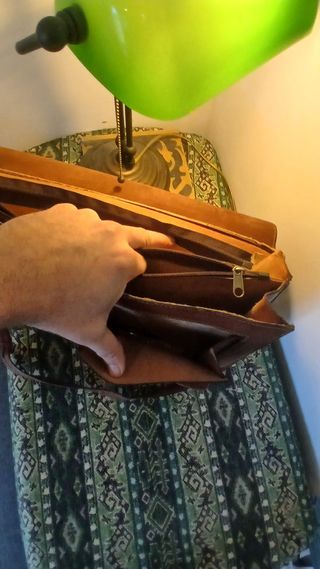 Maletín Piel Rouster Lid Marrón