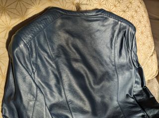 Chaqueta Cuero Vegano Lefties – Azul Índigo – T. 3