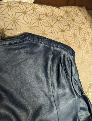 Chaqueta Cuero Vegano Lefties – Azul Índigo – T. 3