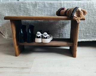 Banco rústico de madera