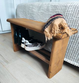 Banco rústico de madera