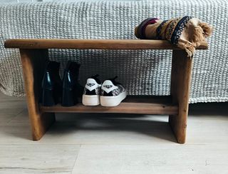 Banco rústico de madera