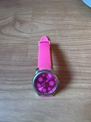Reloj quartz Rosa con correa silicona