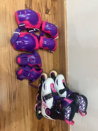 Patines Oxelo Niña Talla 30-32 + Protecciones