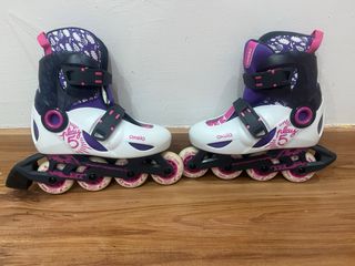 Patines Oxelo Niña Talla 30-32 + Protecciones