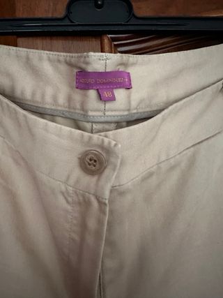 Pantalón chino beige mujer