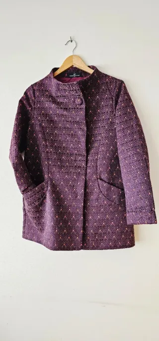 Chaquetón Flores Morado T.40